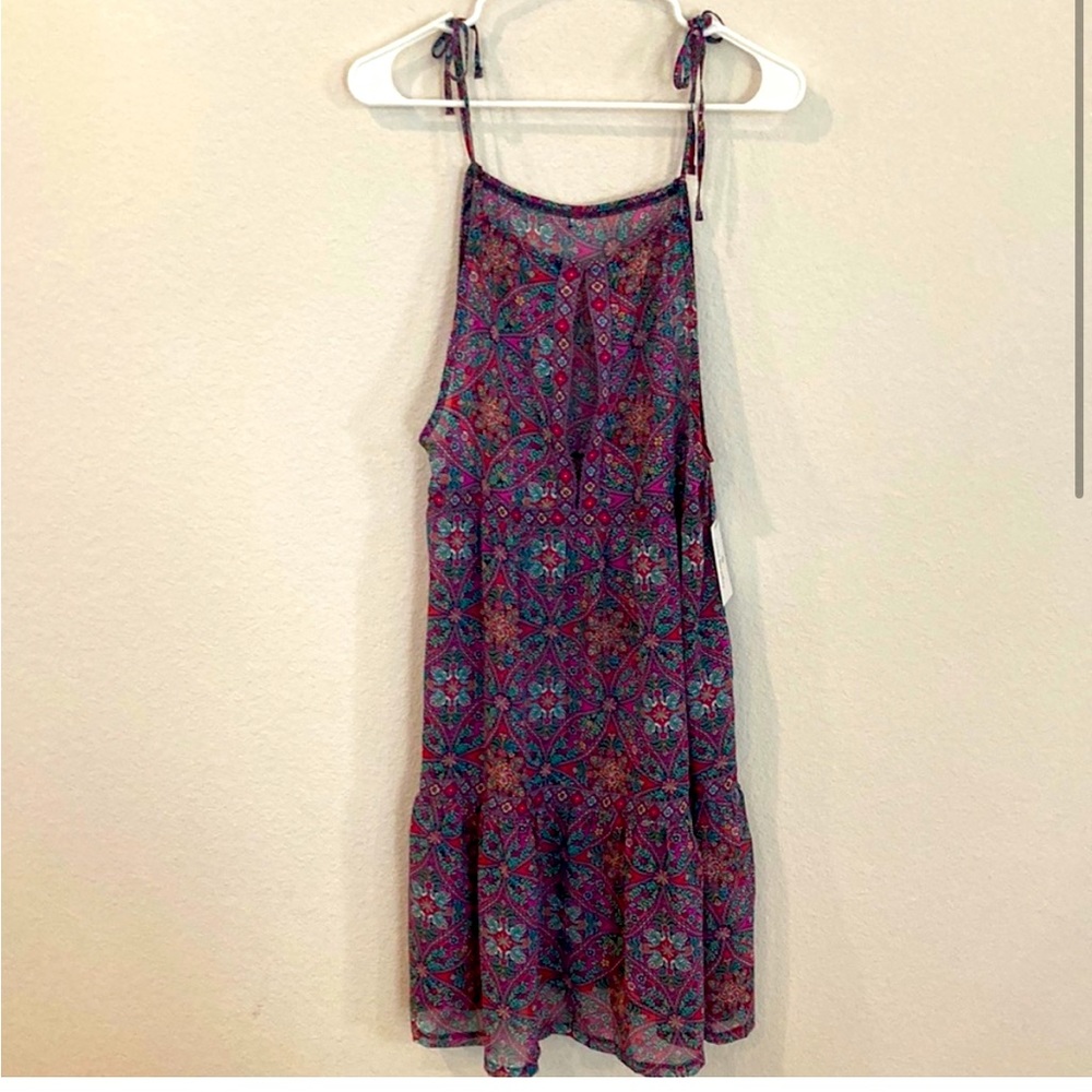 Colorful sheer beach dress